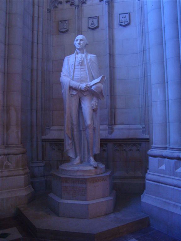 George Washington statue at National Cathedral in Washington