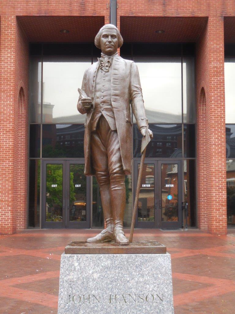 John Hanson statue in Frederick, Maryland