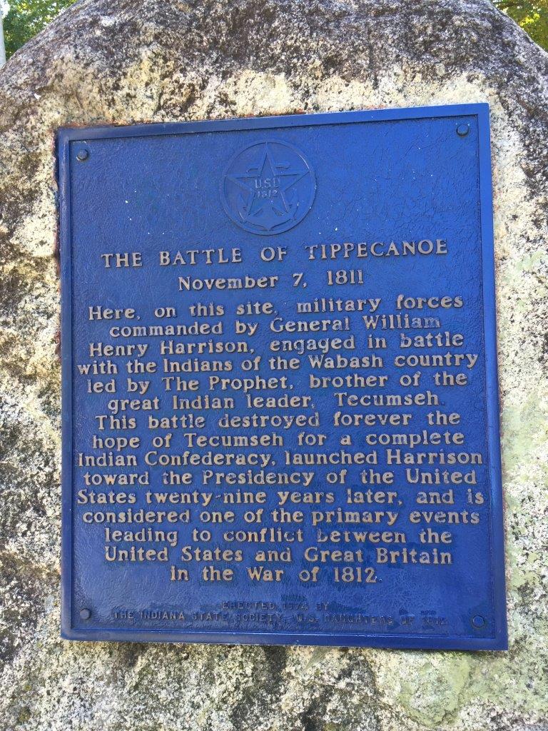 William Henry Harrison statue at Tippecanoe Battlefield Park