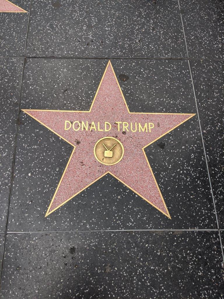 Donald Trump Star on Hollywood Walk of Fame