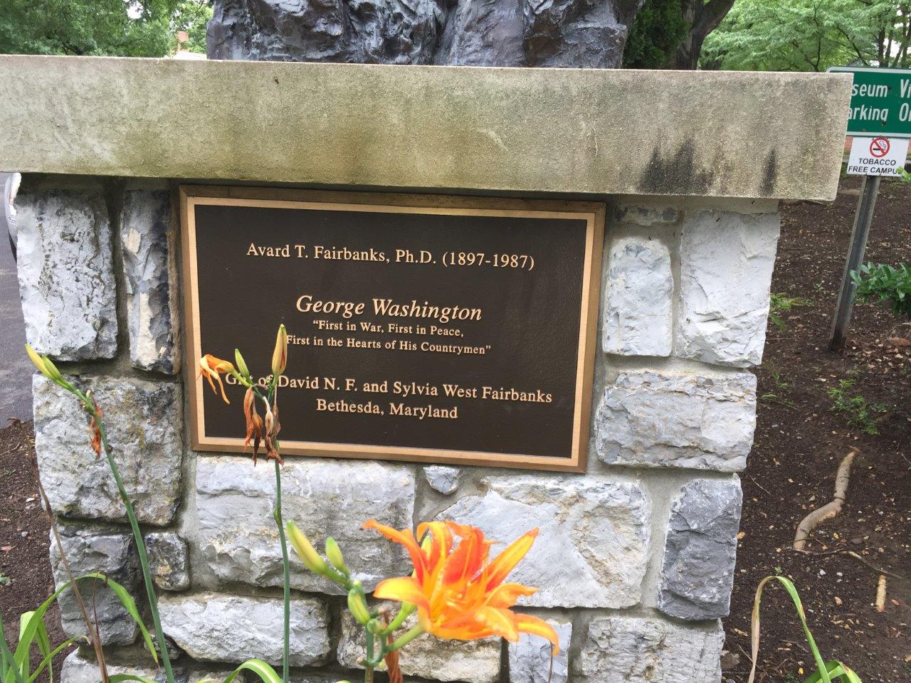 George Washington bust in Hagerstown, Maryland