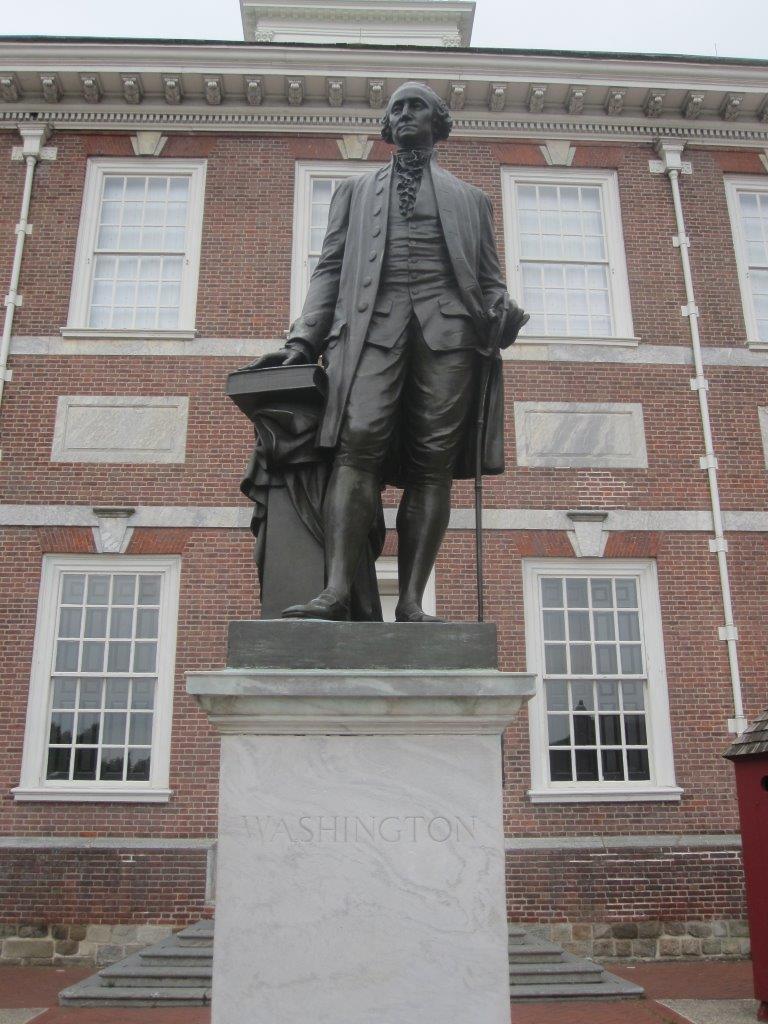 George Washington statue at Independence Hall in Philadelphia