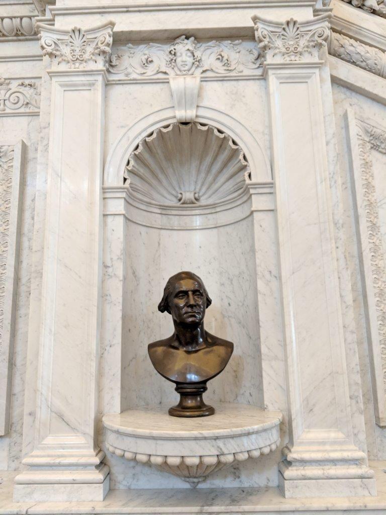 George Washington bust at the library of congress
