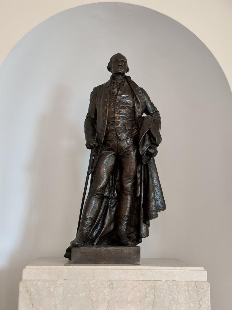 George Washington statue in White House garden room