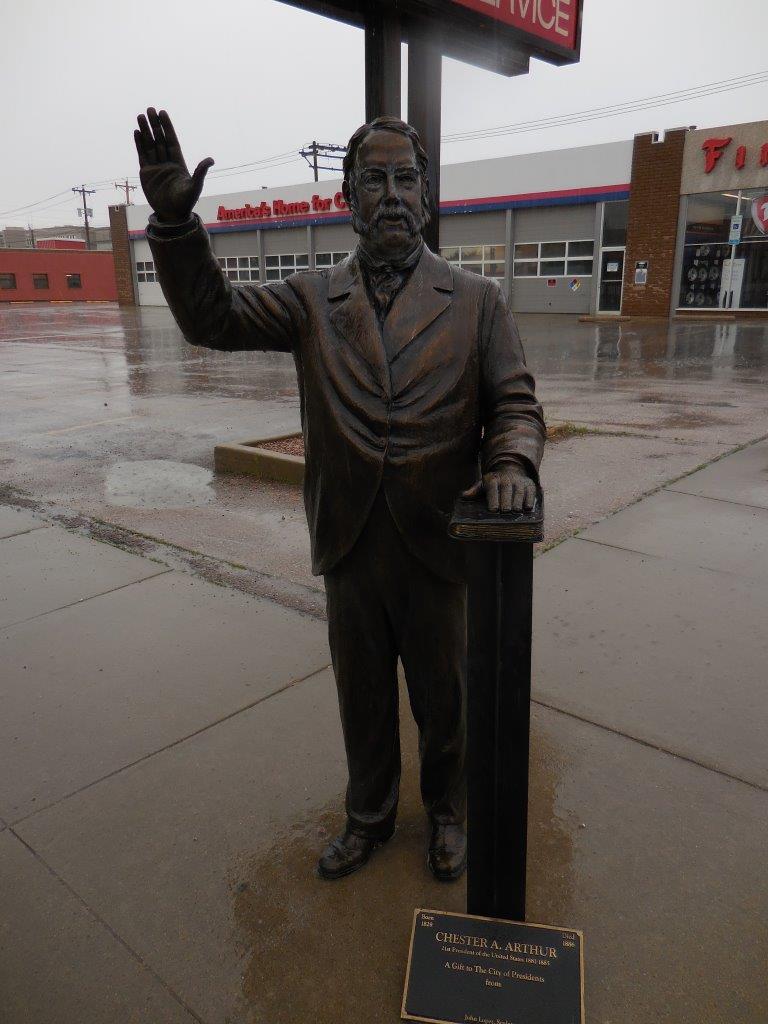 Chester Arthur statue in Rapid City, South Dakota