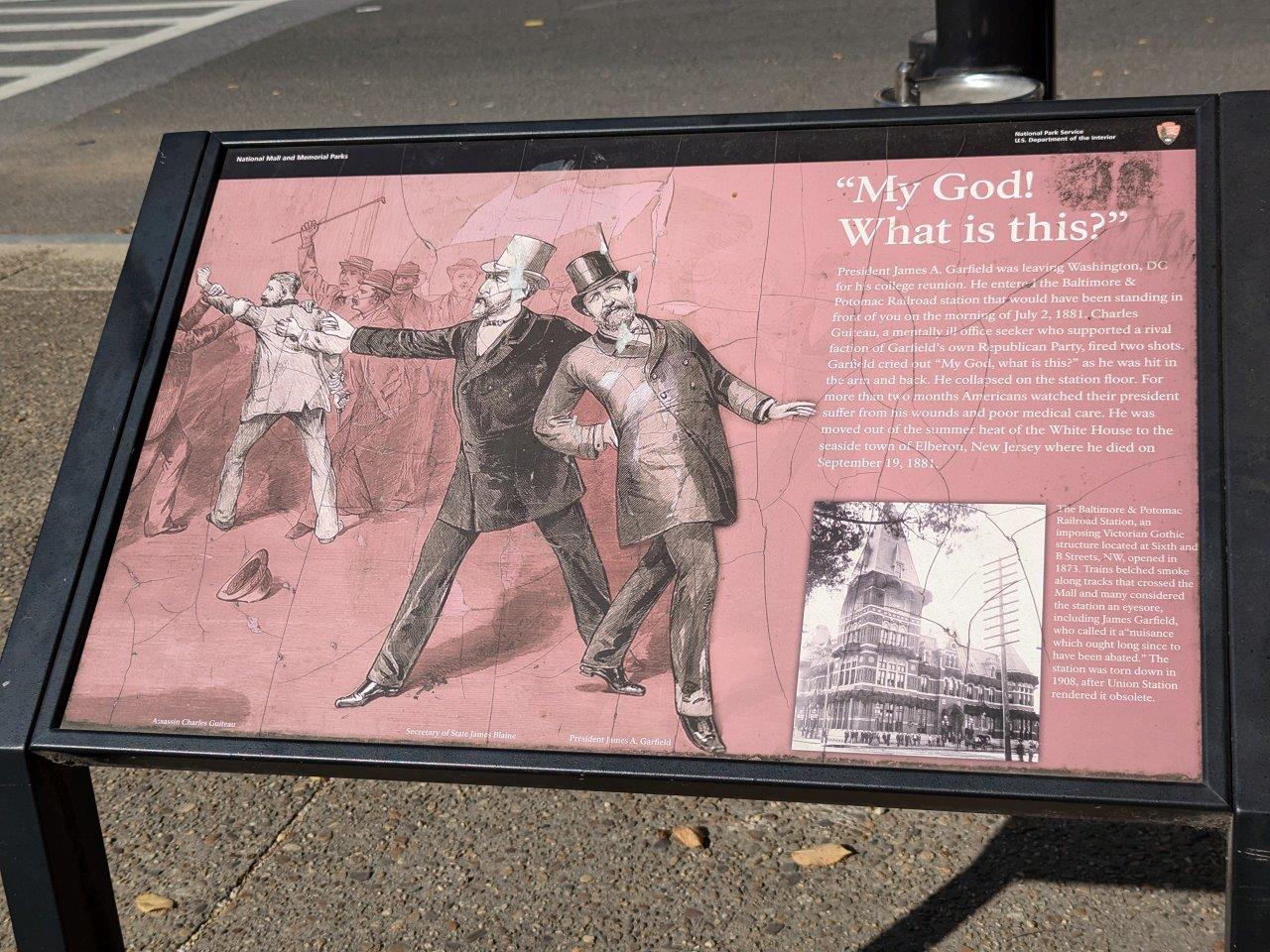 James Garfield assassination site in Washington