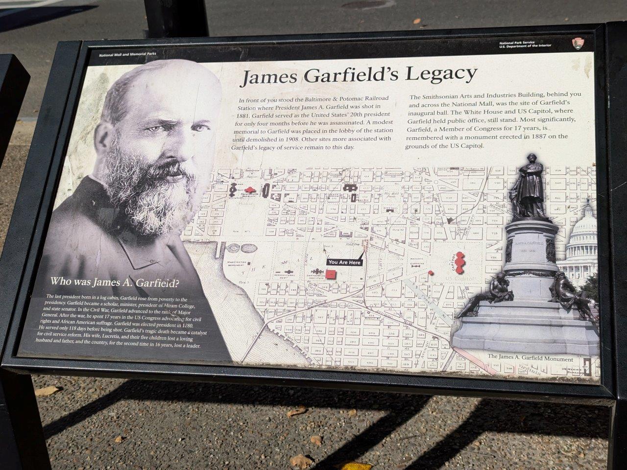 James Garfield assassination site in Washington