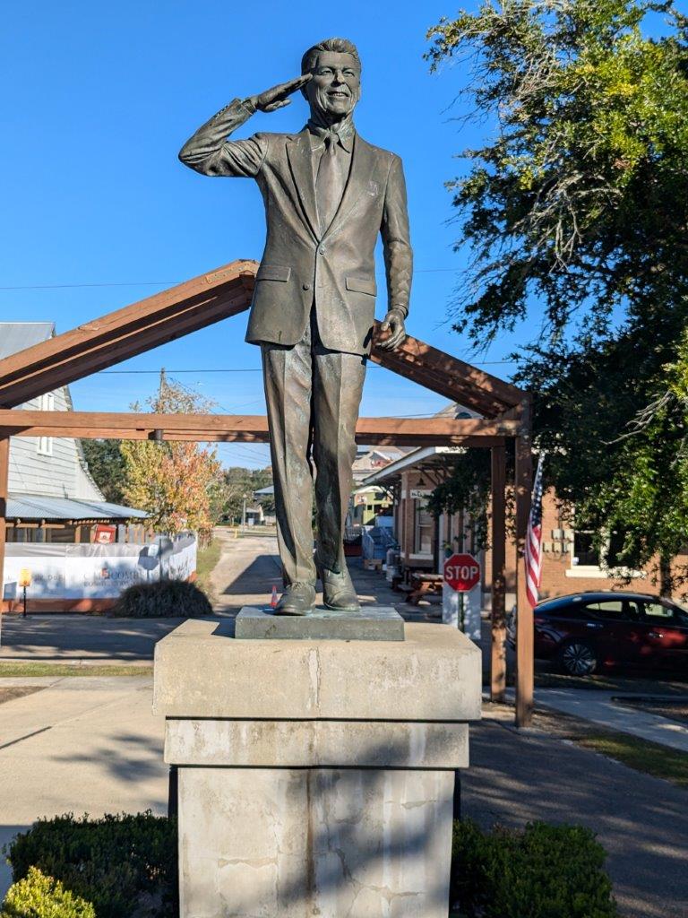 Ronald Reagan statue in Covington, Louisiana