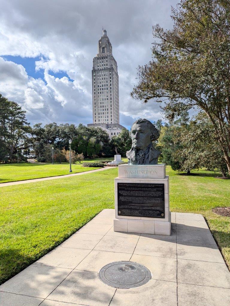 George Washington bust in Baton Rouge, Louisiana