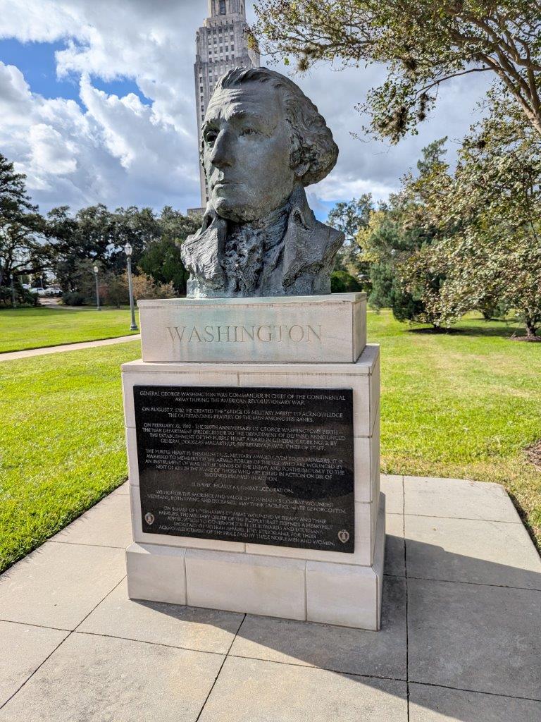 George Washington bust in Baton Rouge, Louisiana