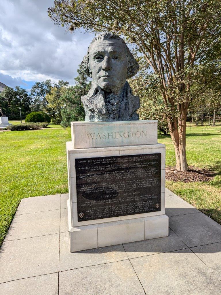 George Washington bust in Baton Rouge, Louisiana