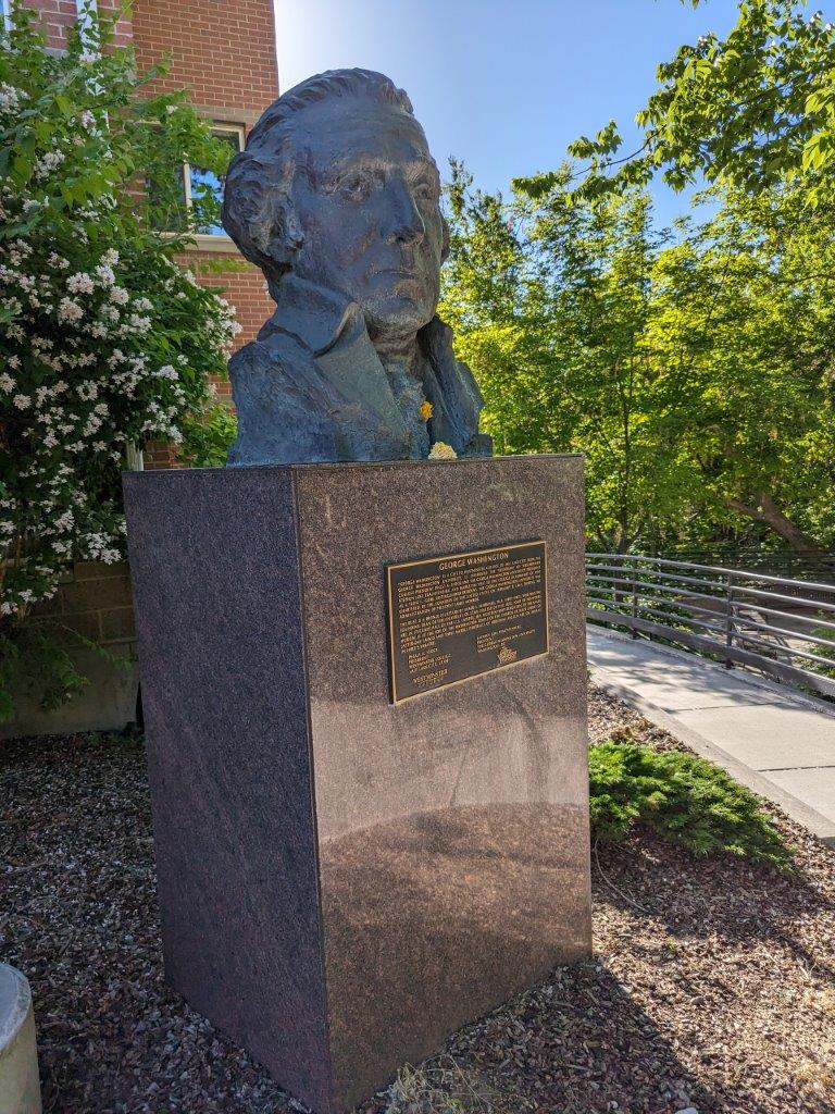 Bust of George Washington at Westminster College in Salt Lake City