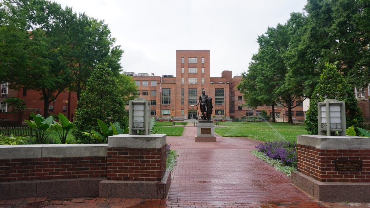 George Washington statue at George Washington University in DC